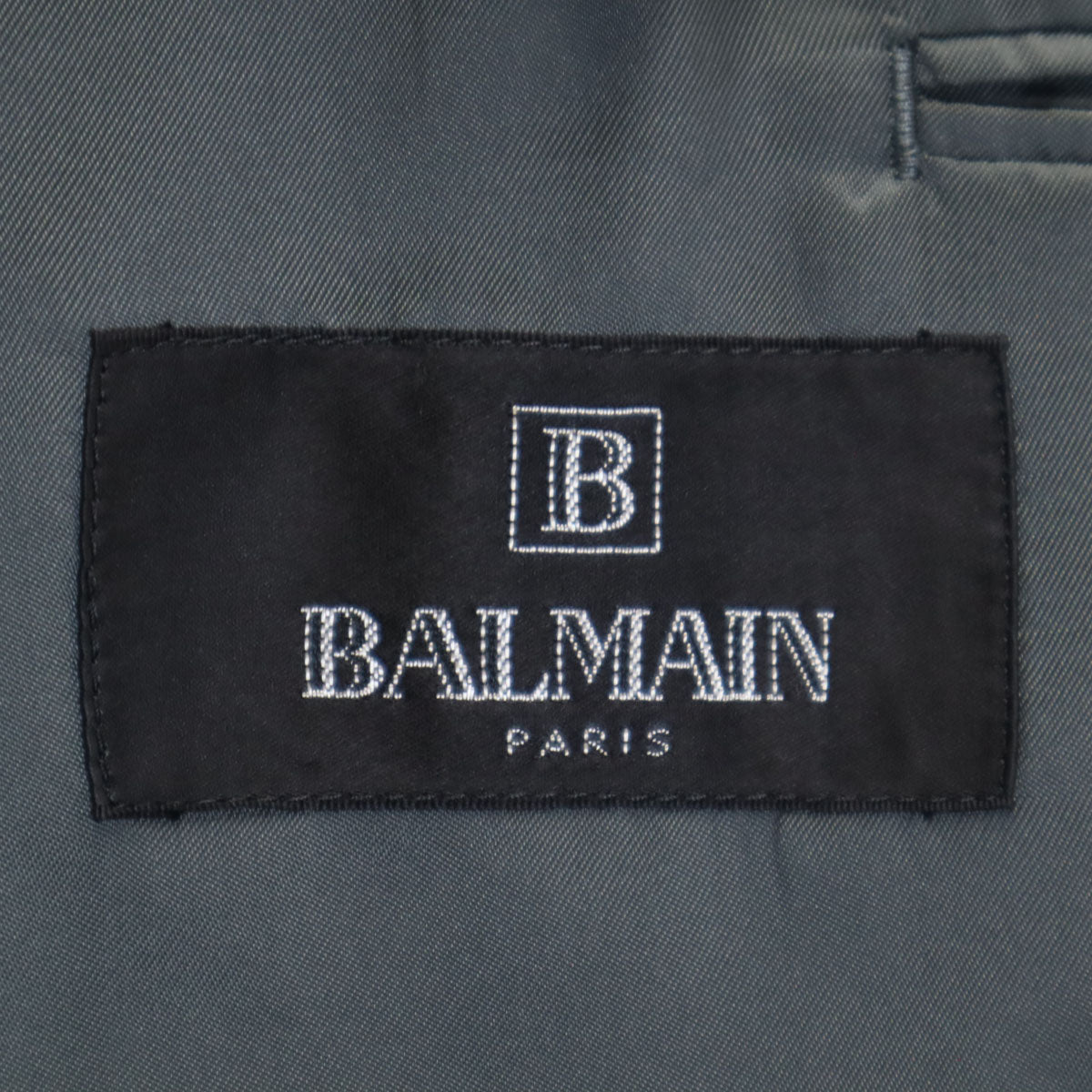BALMAIN バルマン ウールブレンド テーラードジャケット ダークグレー メンズ