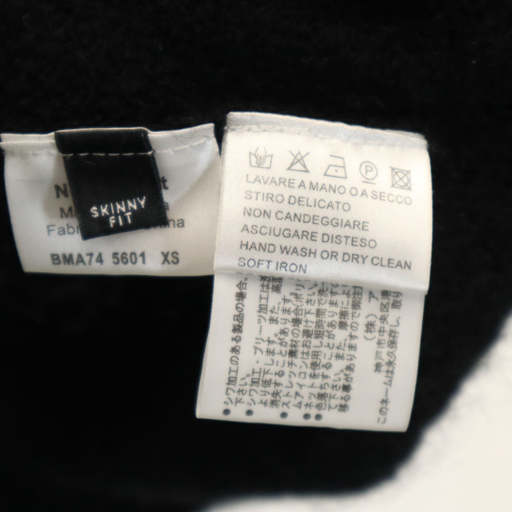 NEIL BARRETT ニールバレット モヘヤブレンド 長袖 スキニーフィット セーター XS ブラック ニット メンズ