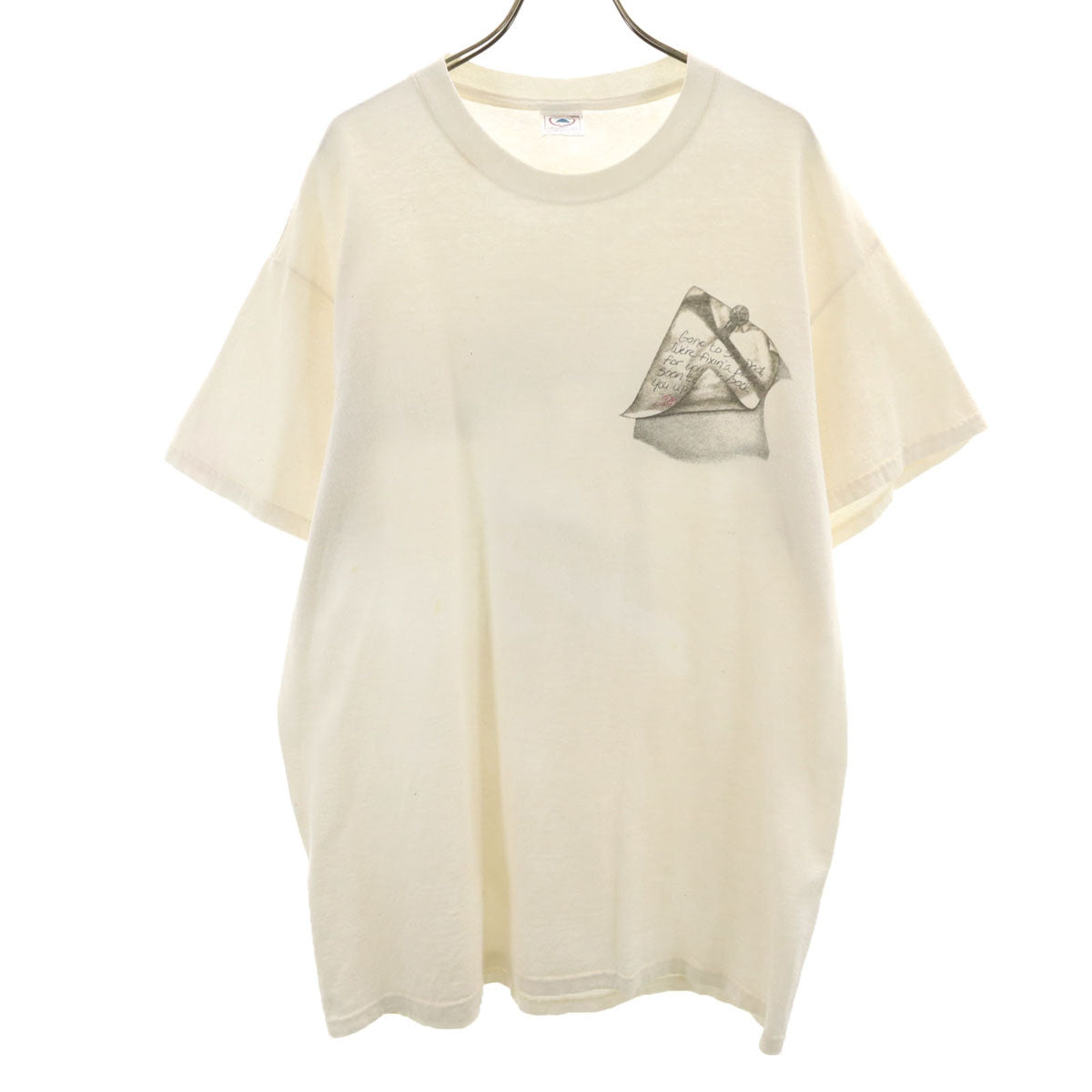 DELTA デルタ 90s オールド 十字架 半袖 ジーザス Tシャツ L アイボリー JESUS メンズ