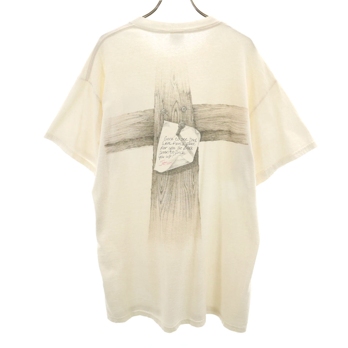 DELTA デルタ 90s オールド 十字架 半袖 ジーザス Tシャツ L アイボリー JESUS メンズ