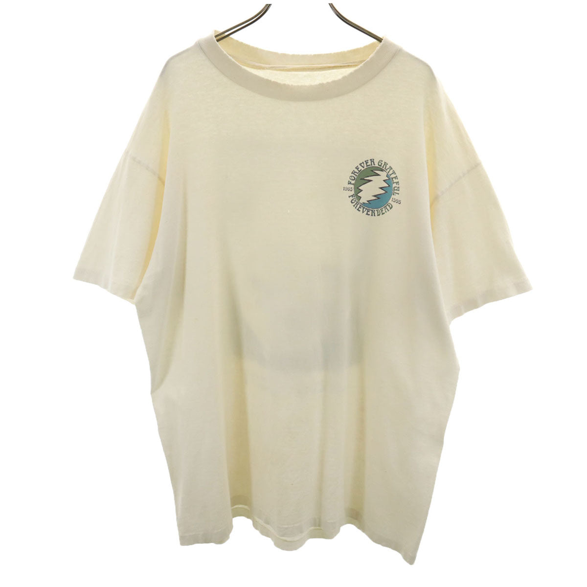 OLD オールド 90s ジェリーガルシア グレイトフルデッド グレイトフルデッド 半袖 シングルステッチ Tシャツ アイボリー Forever Jerry メンズ