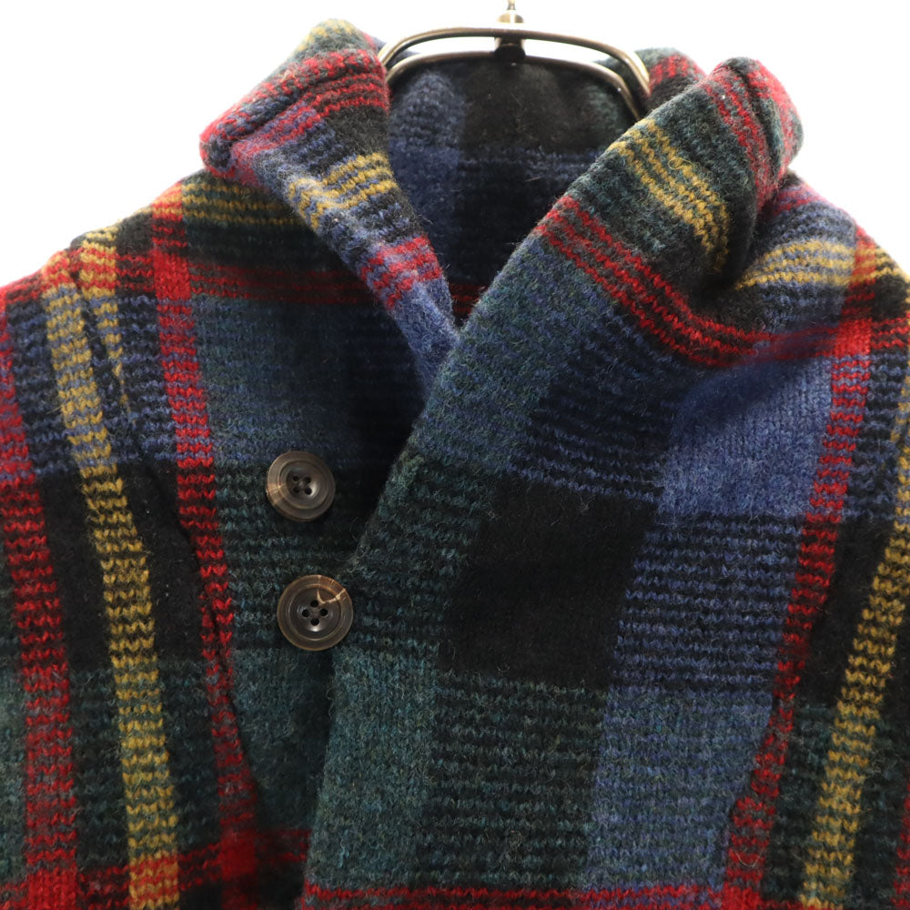 POLO RALPH LAUREN ポロラルフローレン チェック柄 長袖 セーター S 深緑 他 ニット メンズ