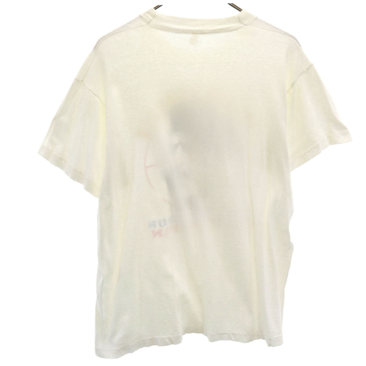 VINTAGE ヴィンテージ 80s サダムフセイン 半袖 シングルステッチ 偉人 Tシャツ ホワイト INSANE HUSSEIN メンズ