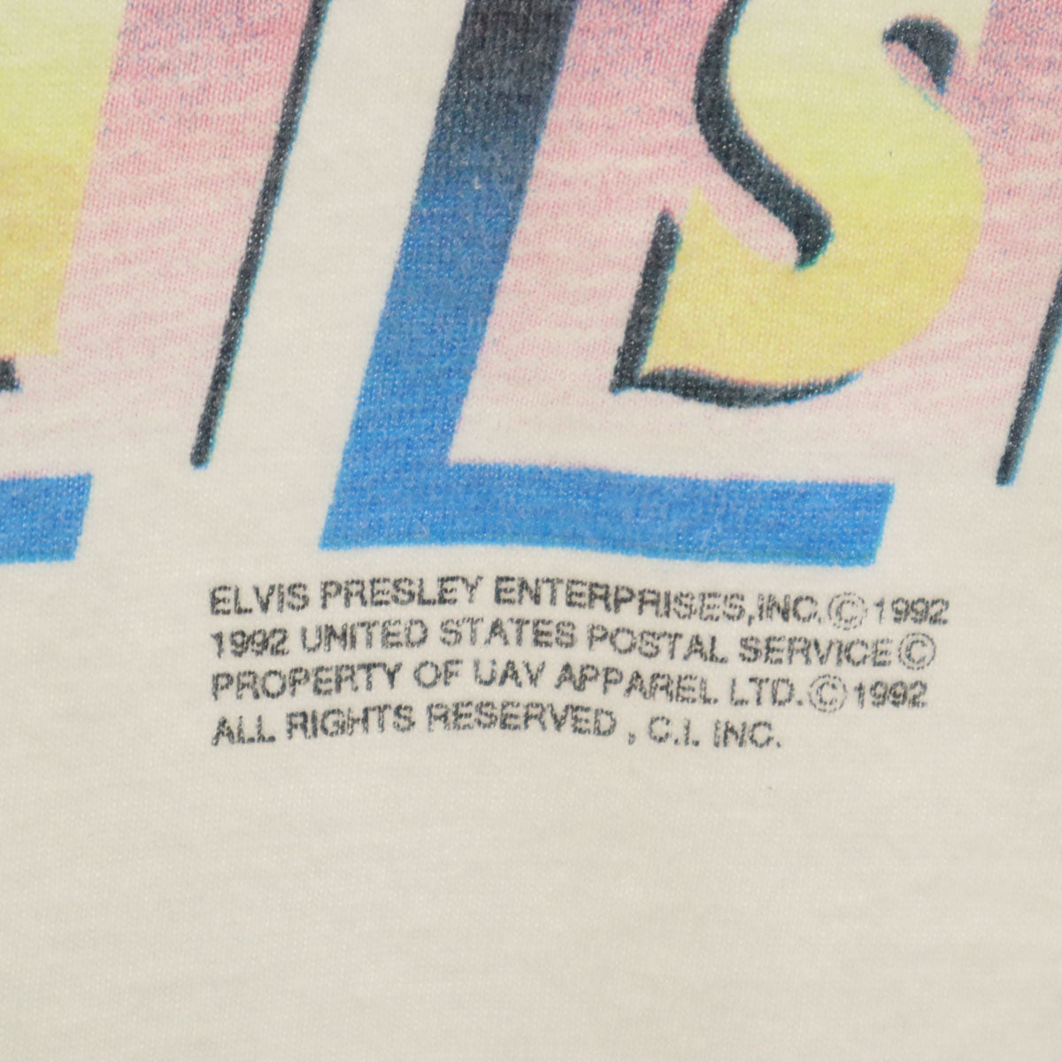 90s オールド USA製 エルビスプレスリー 半袖 シングルステッチ Tシャツ free ホワイト Elvis Presley メンズ