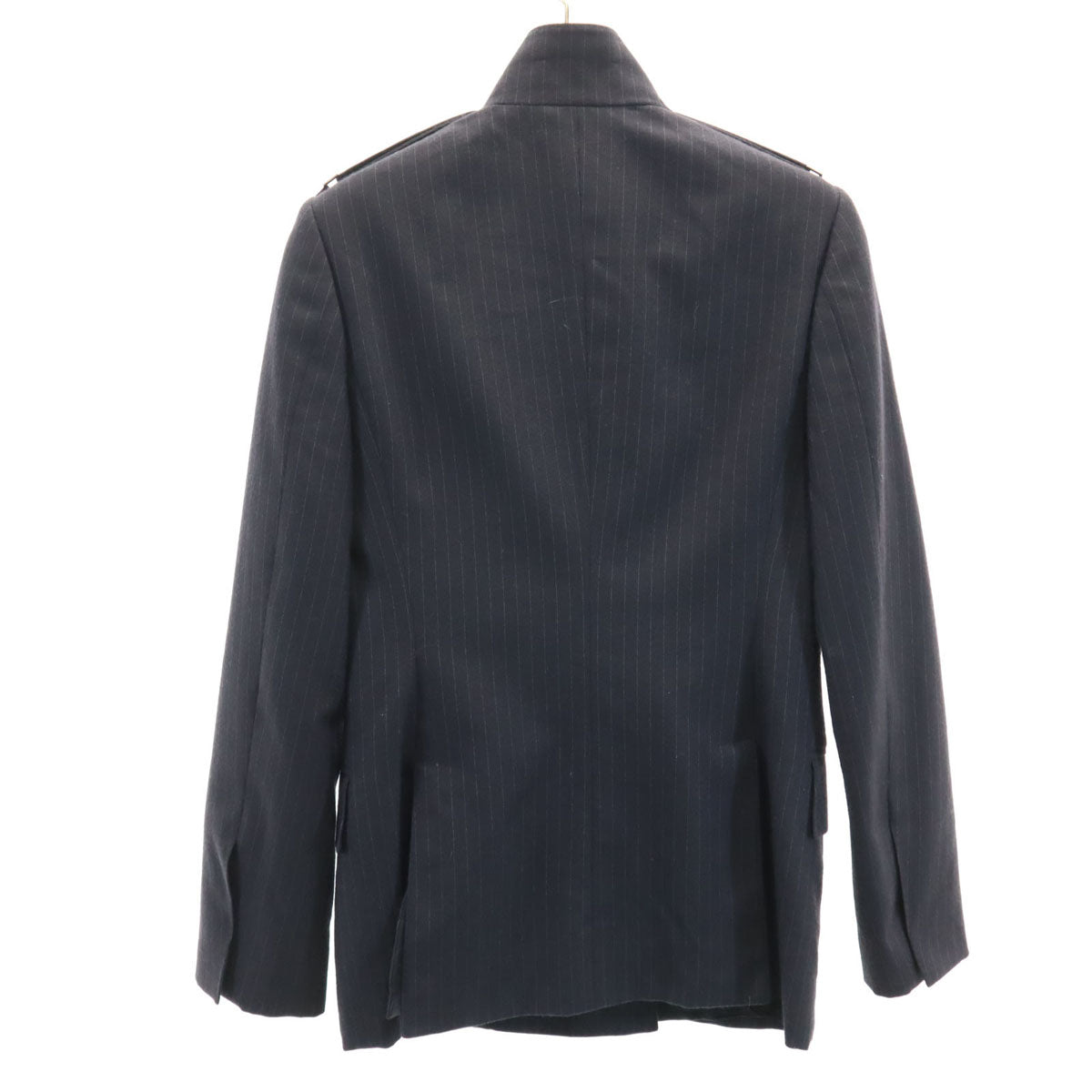 GUCCI グッチ イタリア製 ウールブレンド ストライプ柄 ジャケット 38 ブラック レディース