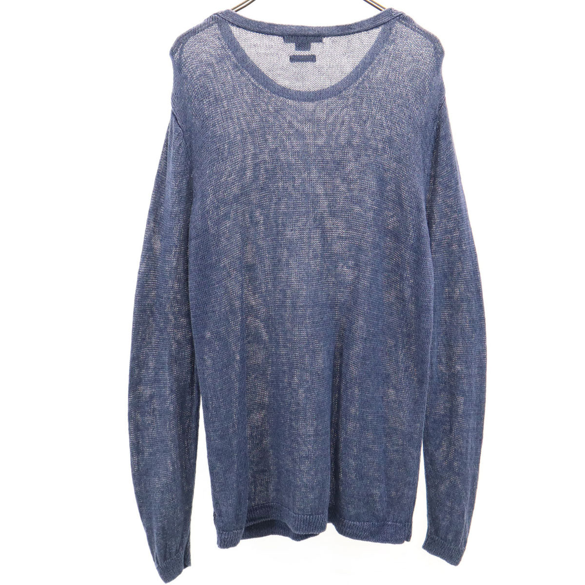 ARMANI EXCHANGE アルマーニエクスチェンジ リネン100％ 長袖 セーター XL ネイビー系 ニット メンズ
