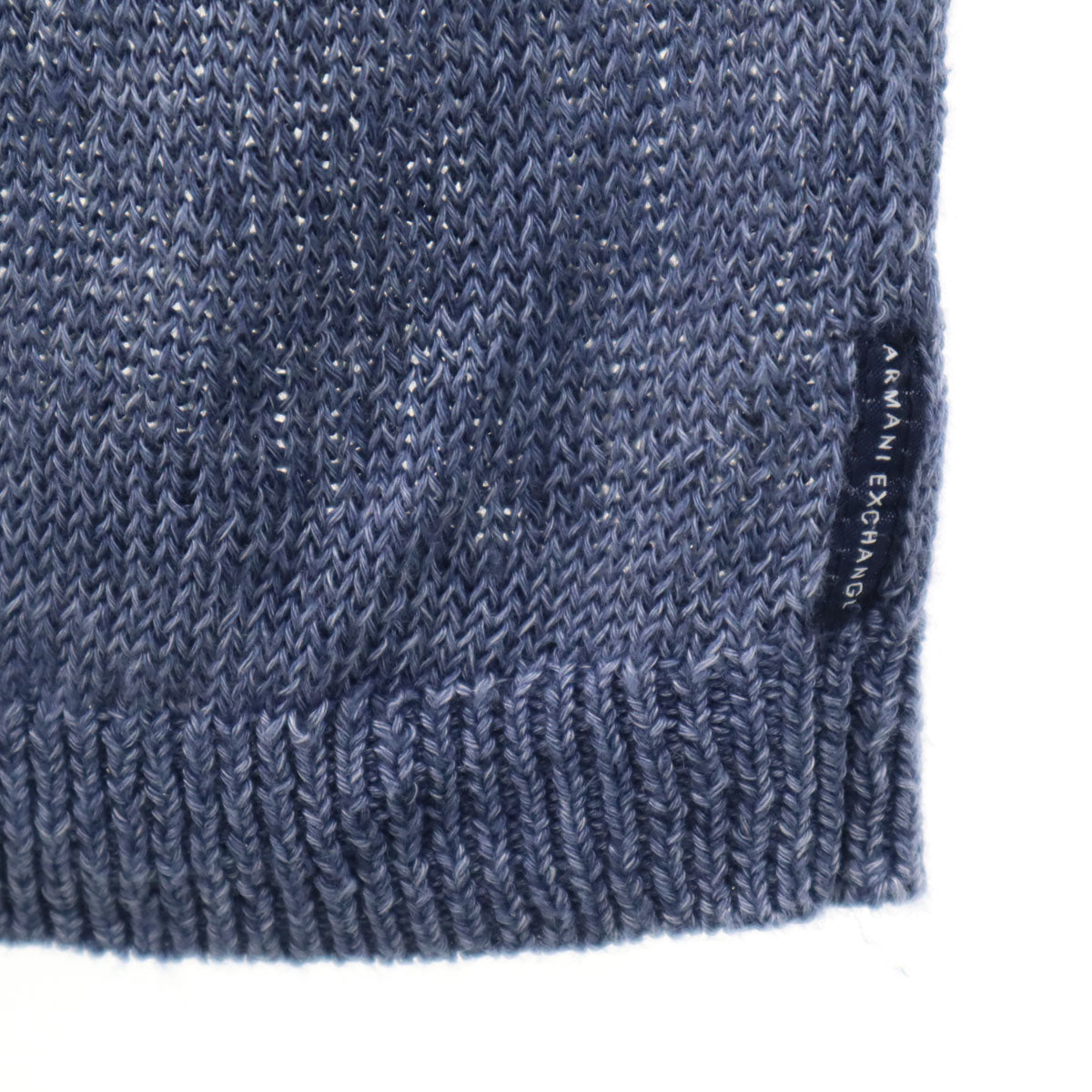 ARMANI EXCHANGE アルマーニエクスチェンジ リネン100％ 長袖 セーター XL ネイビー系 ニット メンズ