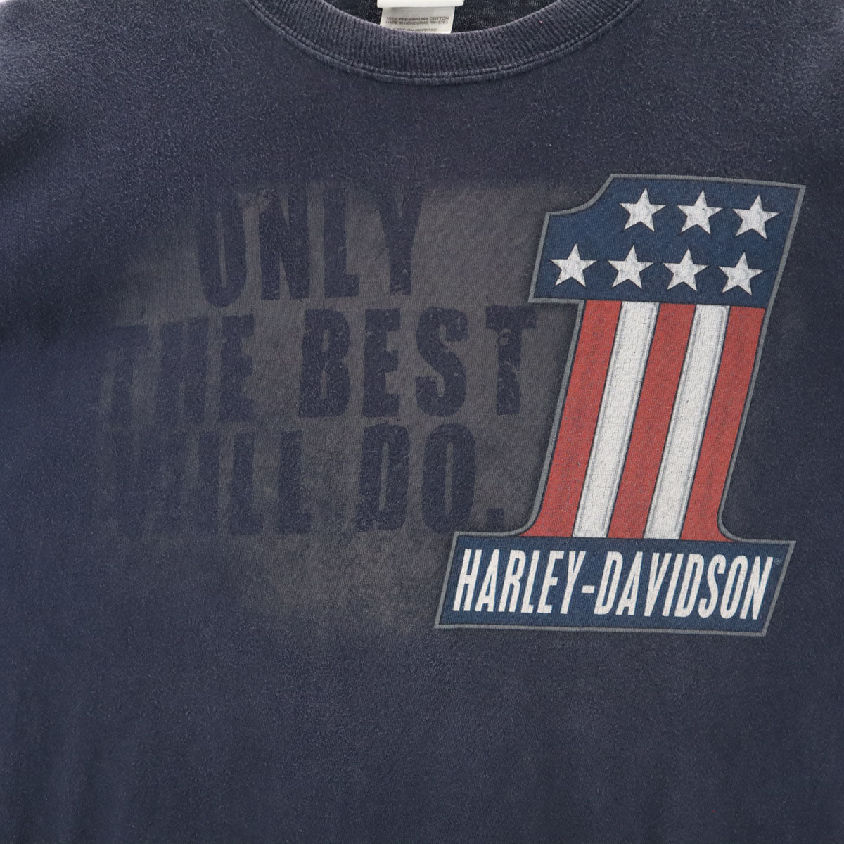 HARLEY DAVIDSON ハーレーダビッドソン 長袖 両面プリント Tシャツ L ネイビー ロンT メンズ