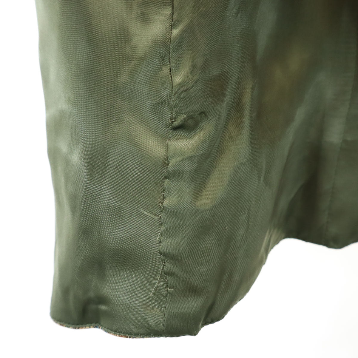 KENZO ケンゾー 90s 日本製 オールド 柄切替 Vネック ジレベスト 2 カーキ レディース