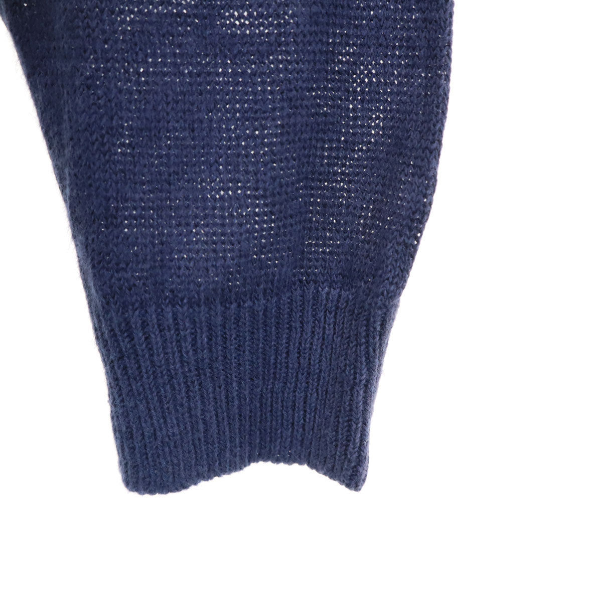 URBAN RESEARCH アーバンリサーチ リネン 7分袖 ニット M ネイビー レディース