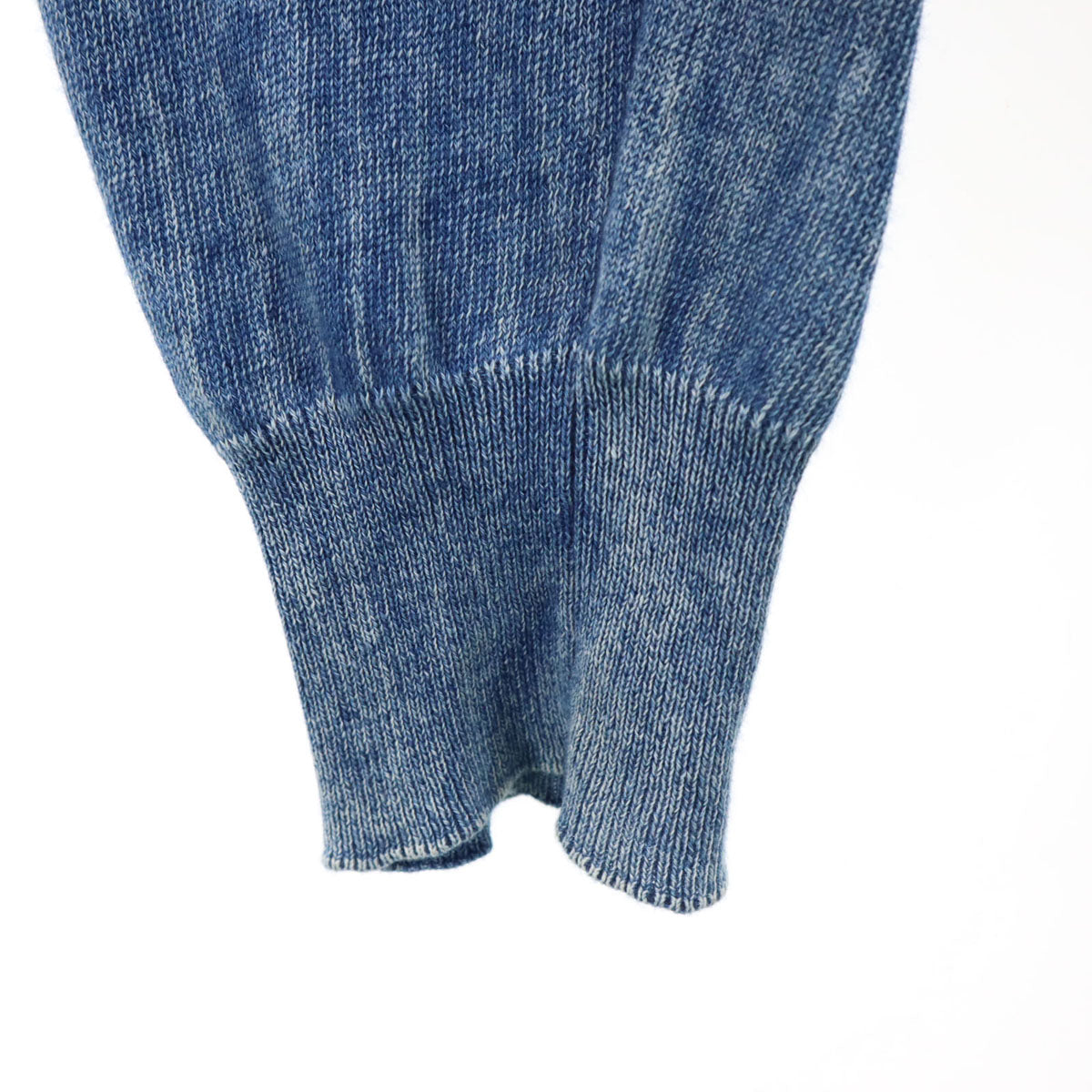 HYDROGEN ハイドロゲン イタリア製 長袖 インディゴ染め Vネック ニットカーディガン L 青紺 メンズ