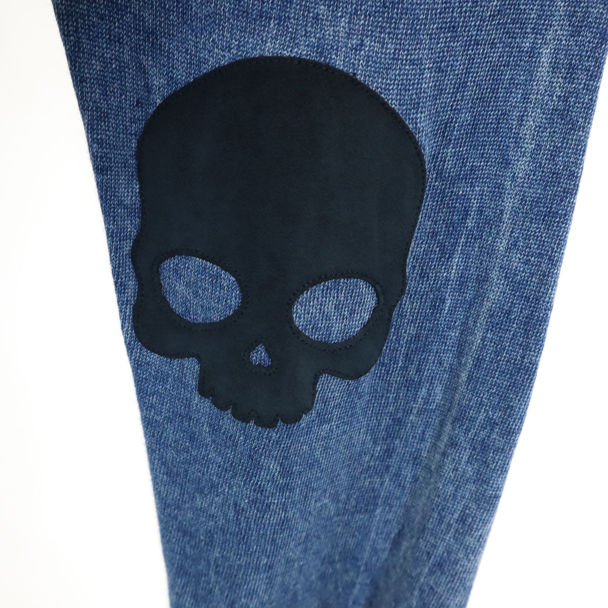 HYDROGEN ハイドロゲン イタリア製 長袖 インディゴ染め Vネック ニットカーディガン L 青紺 メンズ