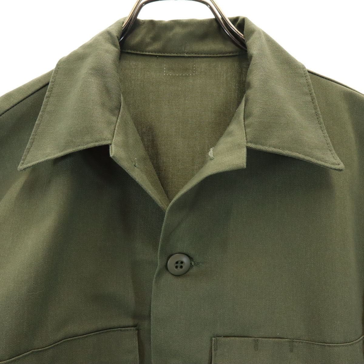 US ARMY アメリカ軍 80s 87年製 ヴィンテージ 長袖 ユーティリティー シャツ カーキ ミリタリー メンズ