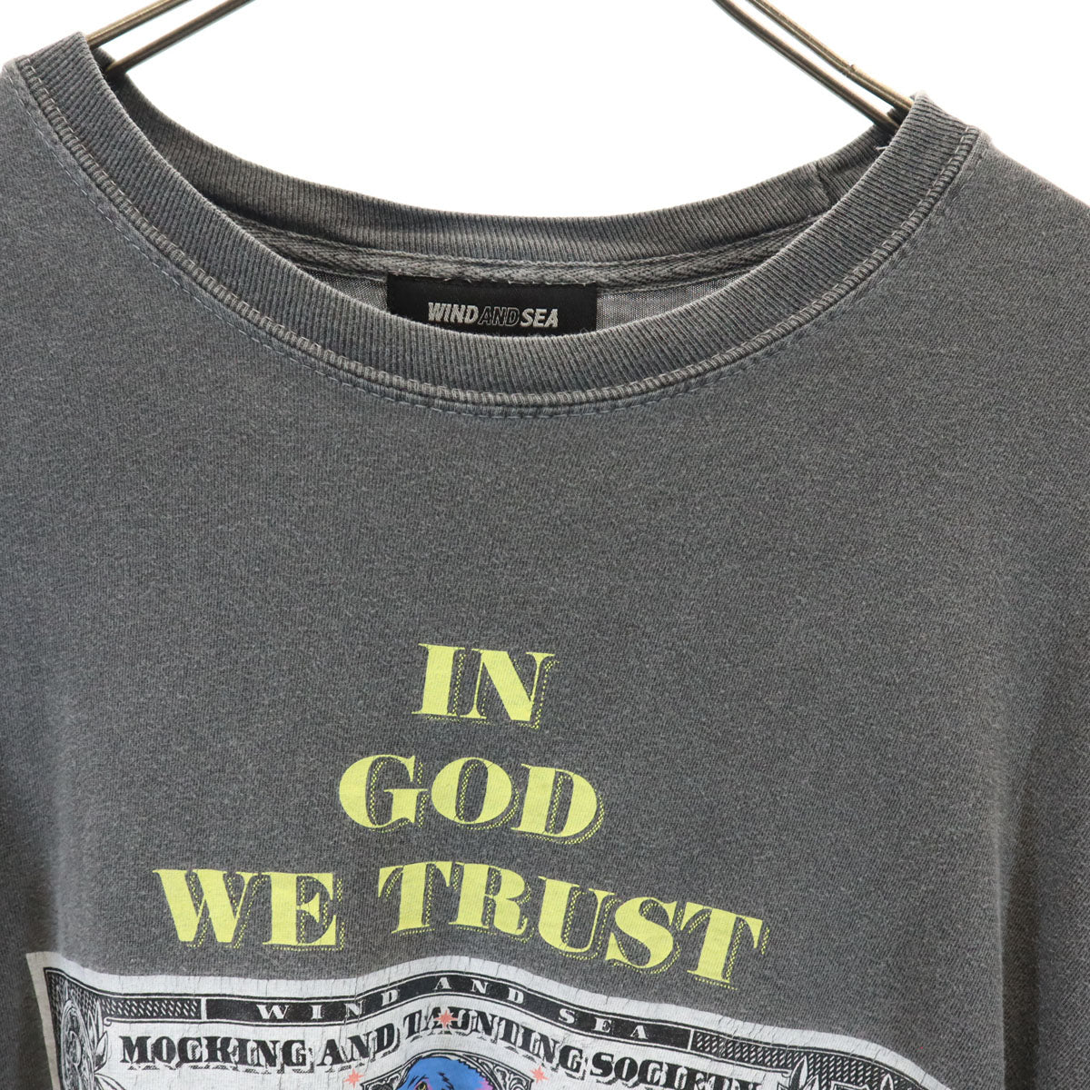 WIND AND SEA ウィンダンシー 長袖 両面プリント Tシャツ L グレー ロンT ×KOICHIRO TAKAGI メンズ