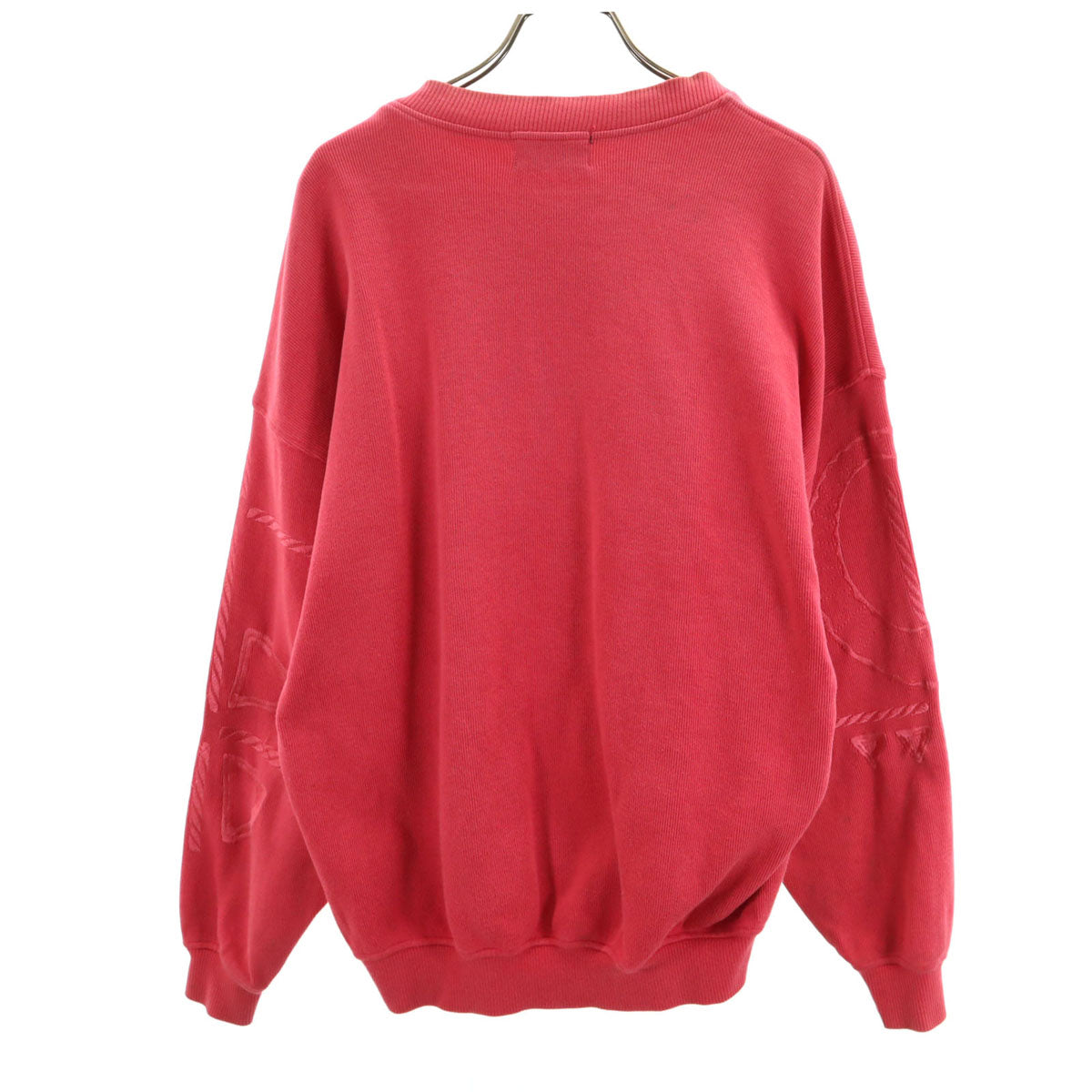 santa fe サンタフェ 90s 日本製 オールド 長袖 デザイン刺繍 スウェット 3 ピンク メンズ