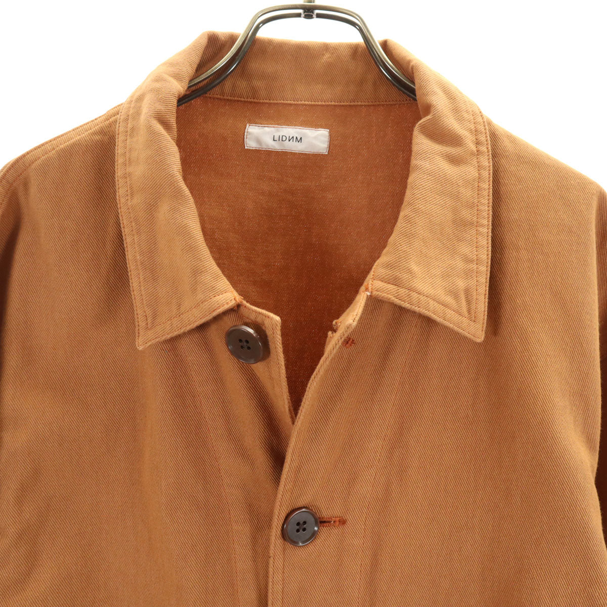 LIDNM リドム 日本製 ガーメントダイ カバーオール M ブラウン メンズ