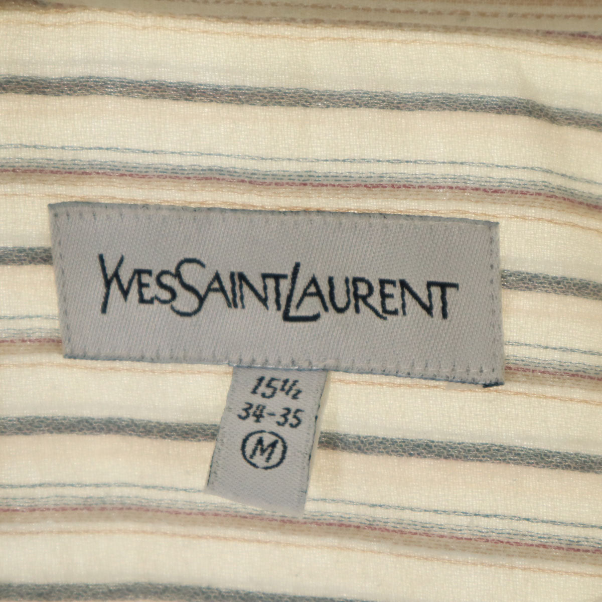 YVES SAINT LAURENT イヴサンローラン 長袖 シャツ M オフホワイト系 メンズ