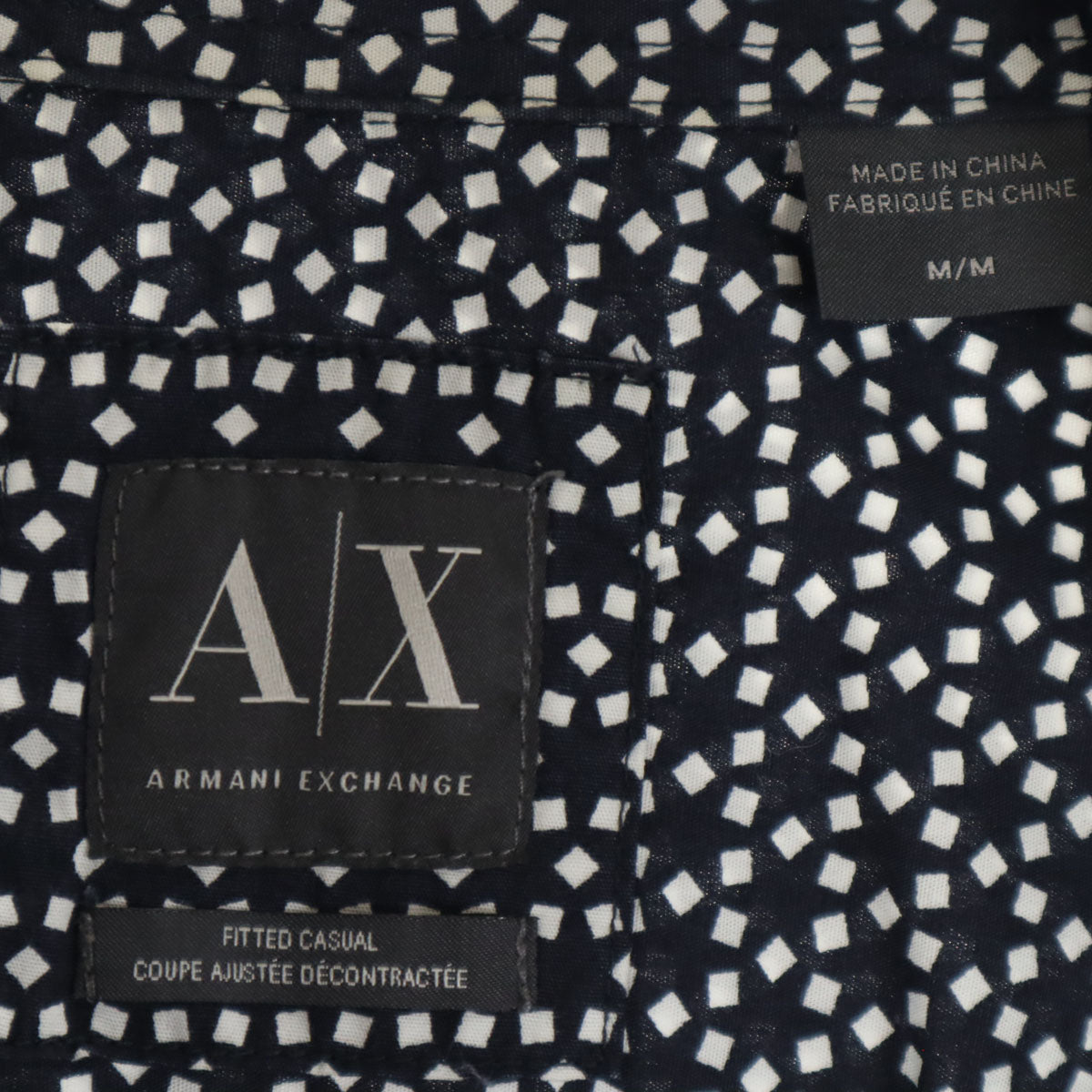 ARMANI EXCHANGE アルマーニエクスチェンジ 長袖 シャツ M ネイビー系 メンズ