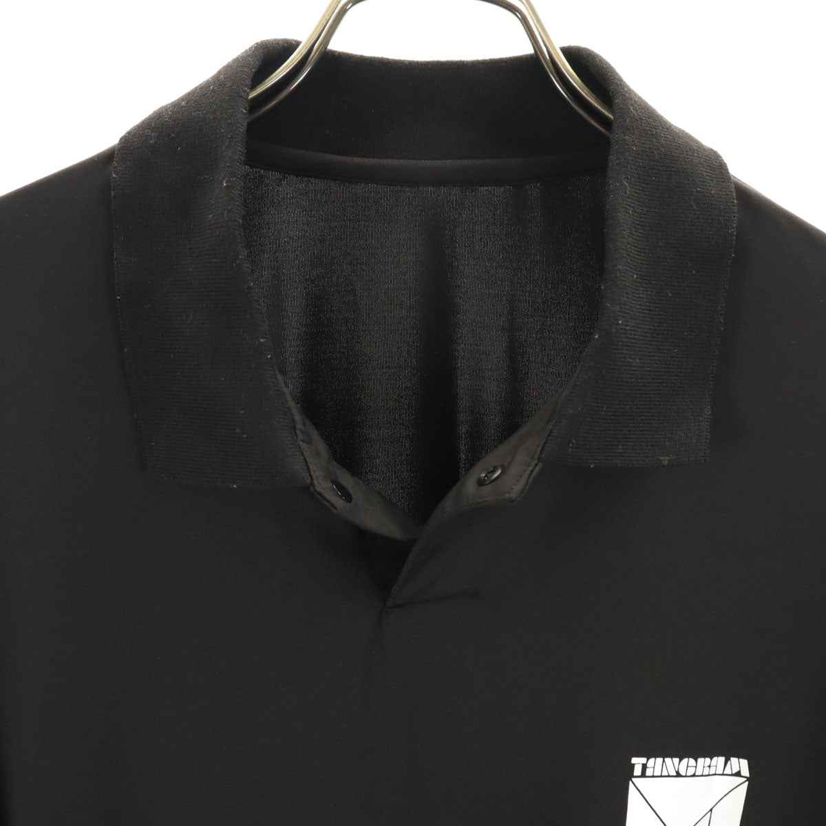 タングラム 長袖 ポロシャツ LL ブラック ストレッチ メンズ