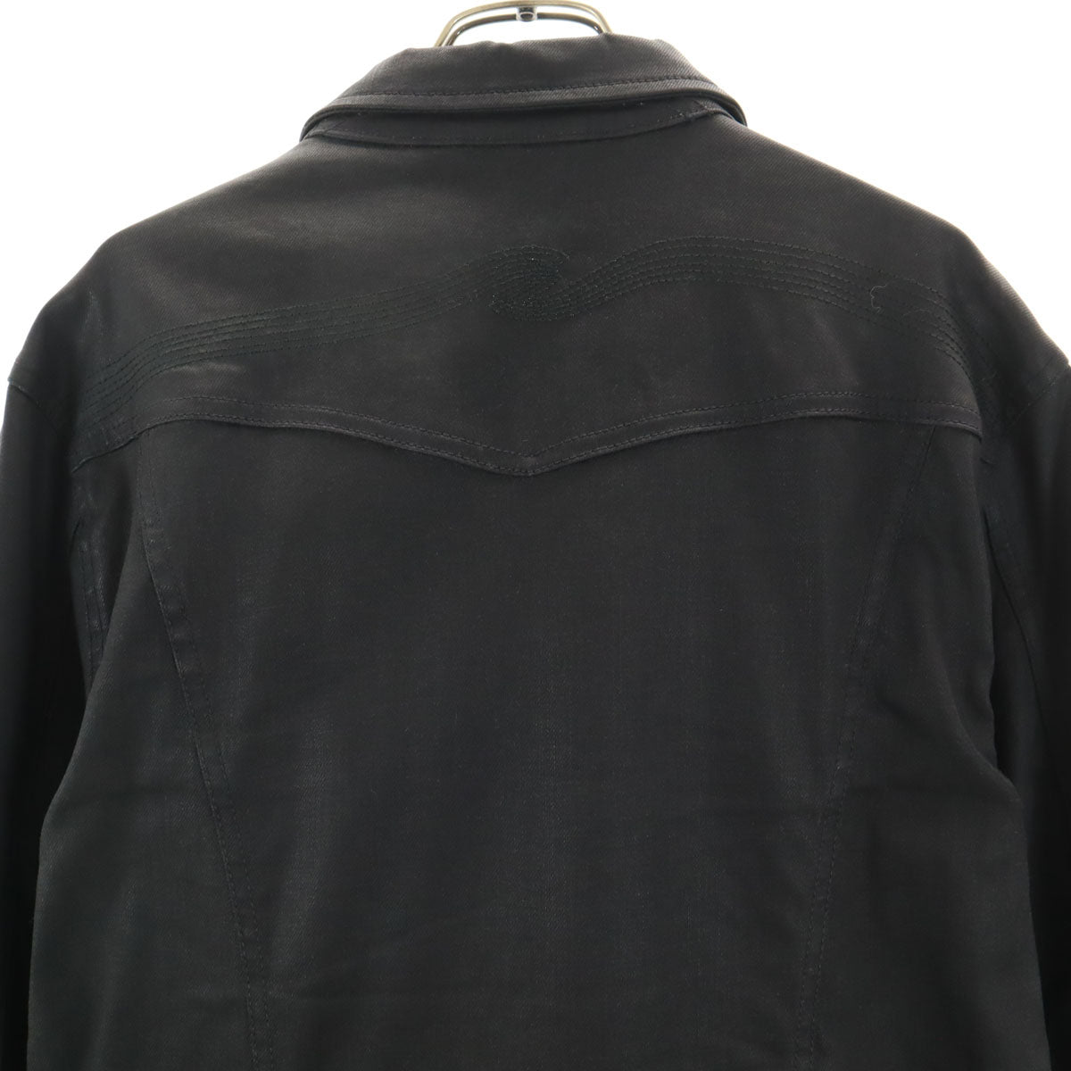 Nudie Jeans co ヌーディジーンズ イタリア製 デニムジャケット Ｌ ブラック メンズ