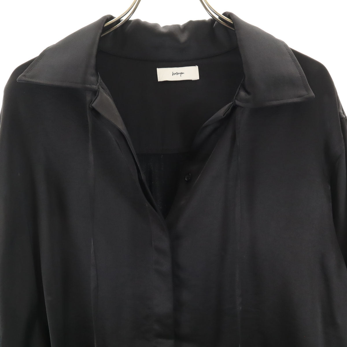 エムエムワイエム 長袖 オープンカラー シャツ 36 ブラック レディース