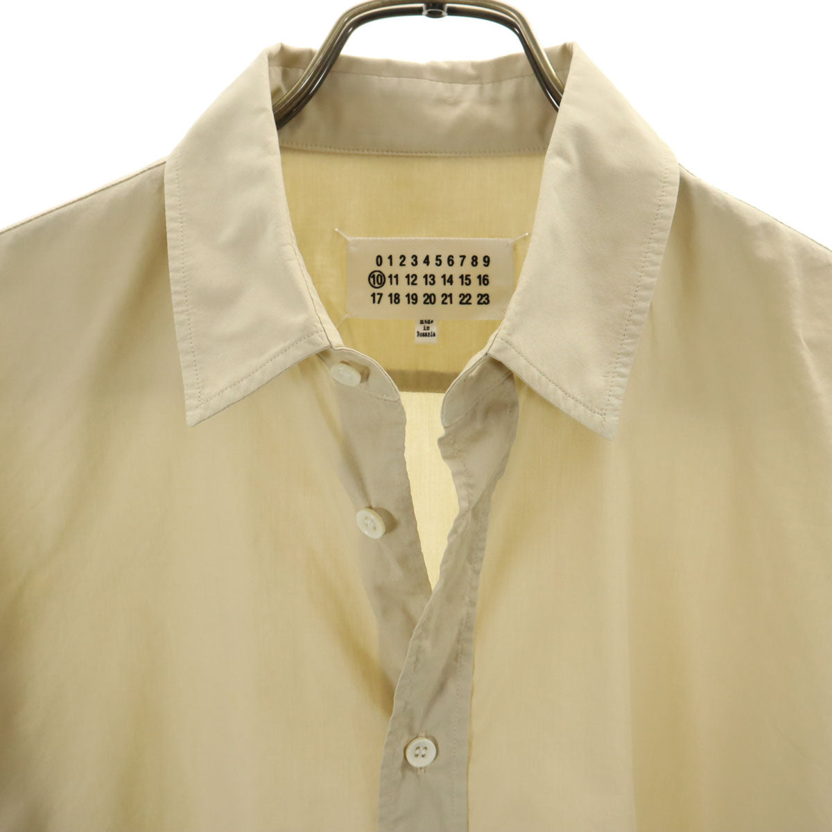 Maison Margiela メゾンマルジェラ 16SS ルーマニア製 長袖 コットンシャツ 48 ベージュ メンズ
