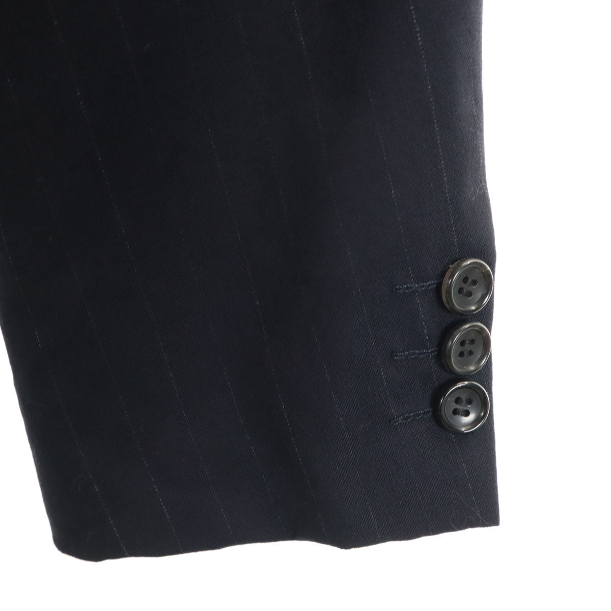 COMME des GARCONS コムデギャルソン 2011年 日本製 ウールブレンド ピンストライプ ハーネス ジャケット S ネイビー メンズ