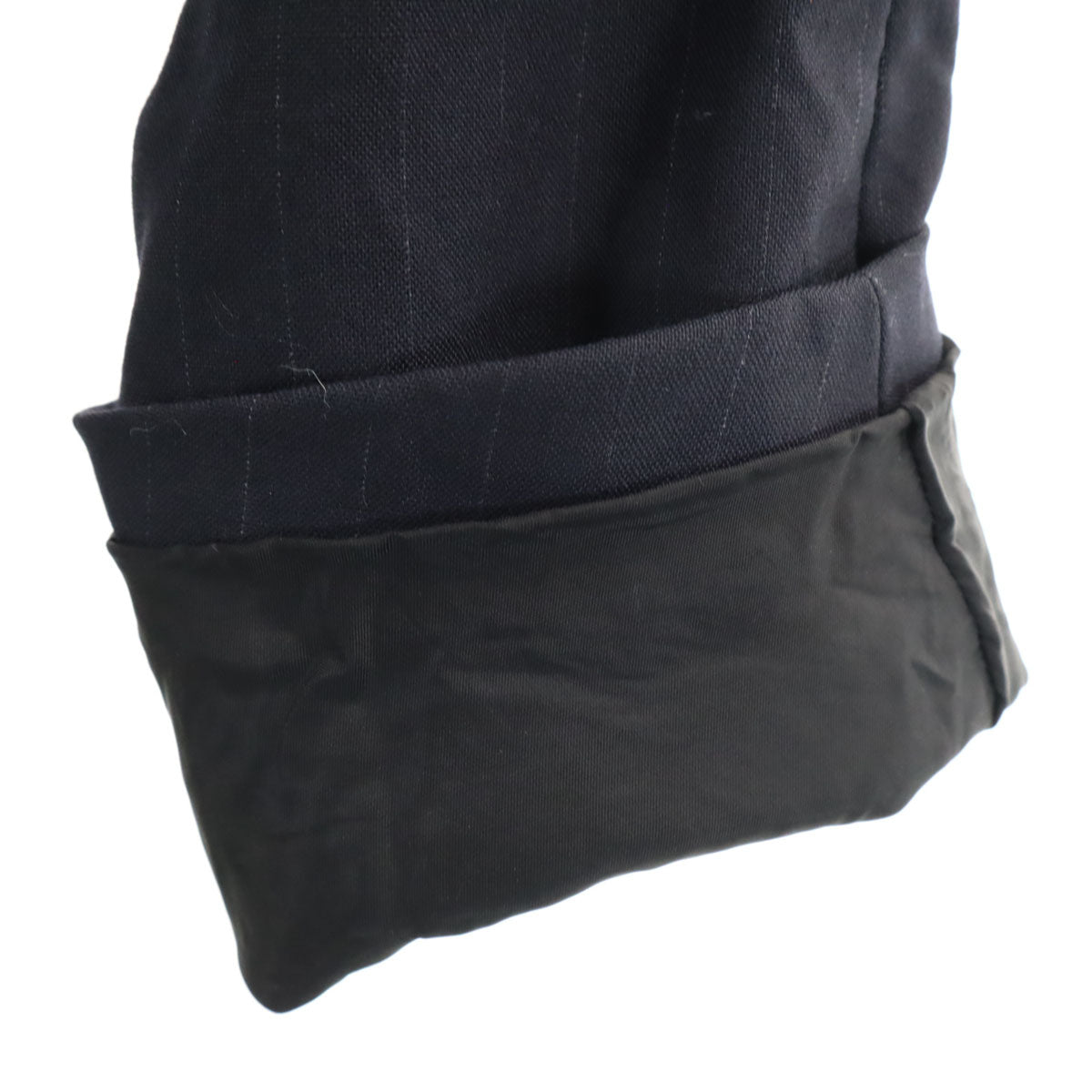 COMME des GARCONS コムデギャルソン 2011年 日本製 ウールブレンド ピンストライプ ハーネス ジャケット S ネイビー メンズ