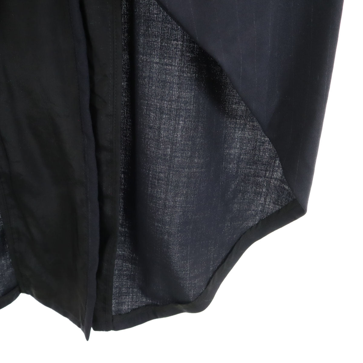 COMME des GARCONS コムデギャルソン 2011年 日本製 ウールブレンド ピンストライプ ハーネス ジャケット S ネイビー メンズ