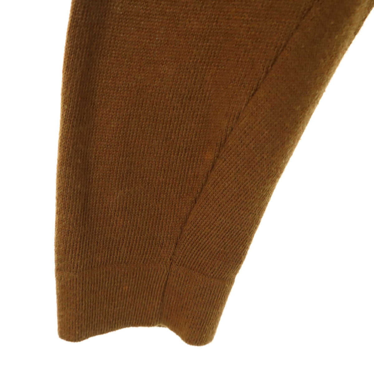 HERMES エルメス イタリア製 オールド 総柄 長袖 ニット切り替え シャツ M ブラウン レディース