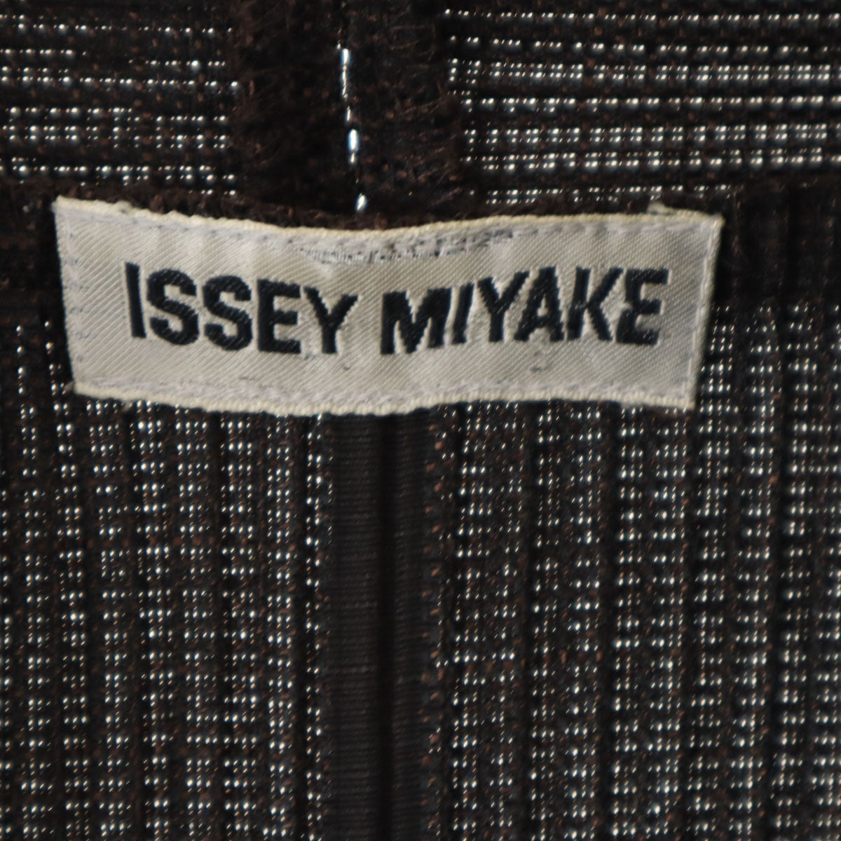 ISSEY MIYAKE イッセイミヤケ 90s オールド 日本製 ストライプ柄 プリーツ テーラードジャケット M ブラウン メンズ