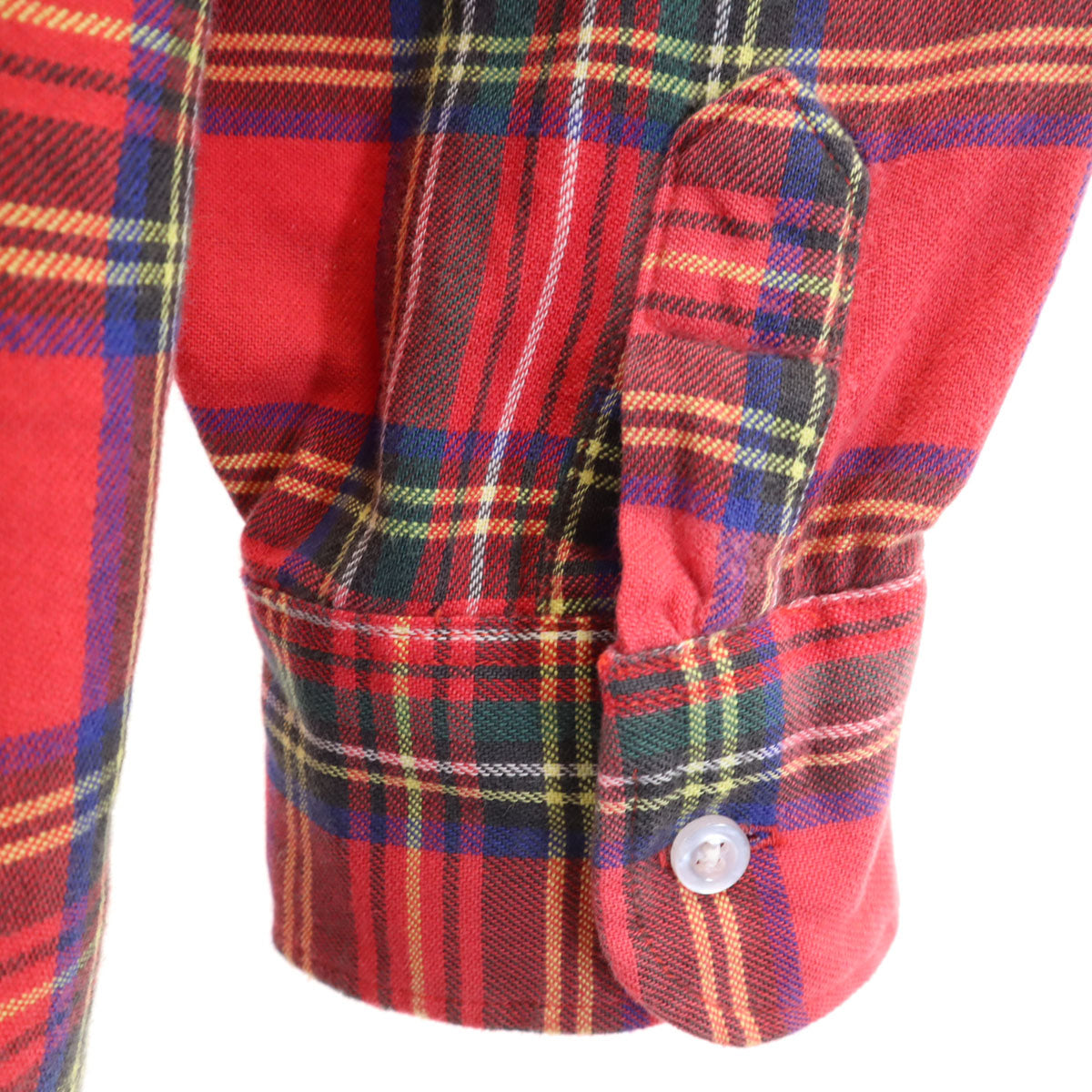 L.L.Bean エルエルビーン 80s ヴィンテージ USA製 チェック柄 長袖 ネルシャツ コットンシャツ M レッド メンズ