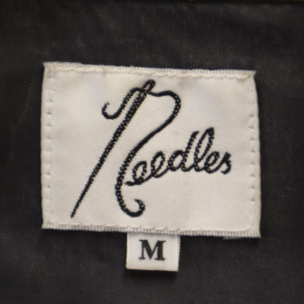 Needles ニードルス 日本製 猫目ボタン 長袖 リネンシャツ M ベージュ メンズ