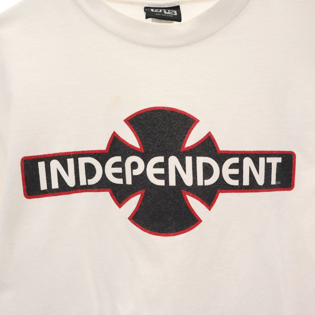 90s オールド インデペンデント 半袖 アイアンクロスロゴ Tシャツ S ホワイト INDEPENDENT メンズ