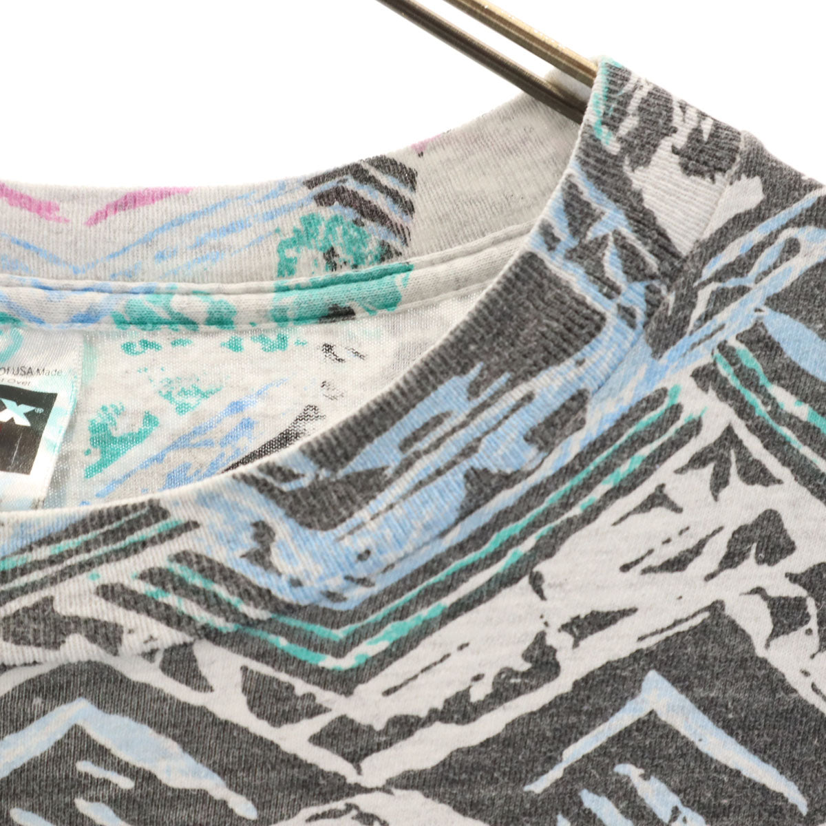 TULTEX タルテックス 90s オールド キリスト 総柄 半袖 ジーザスプリント Tシャツ XL グレー 他 Jesus メンズ