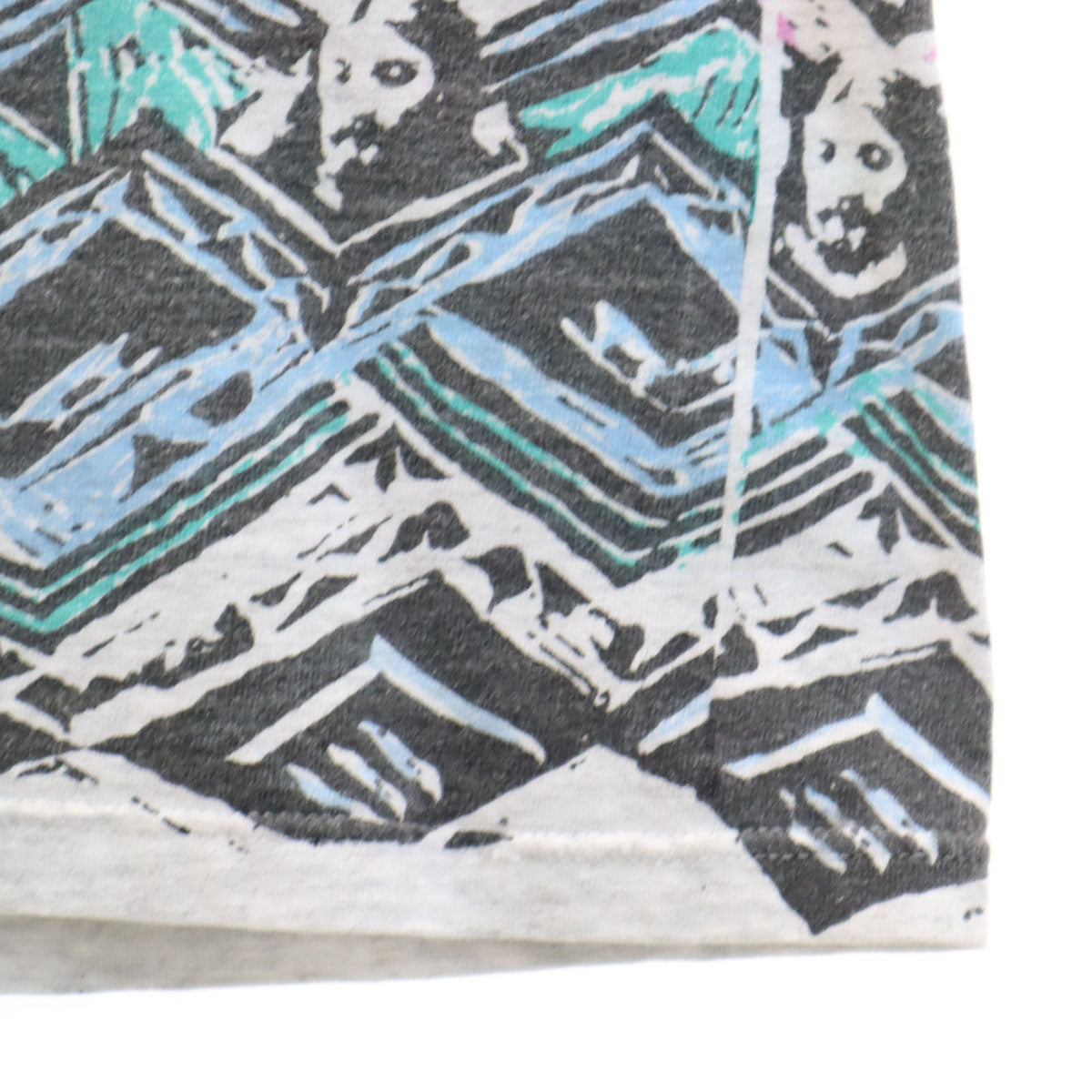 TULTEX タルテックス 90s オールド キリスト 総柄 半袖 ジーザスプリント Tシャツ XL グレー 他 Jesus メンズ