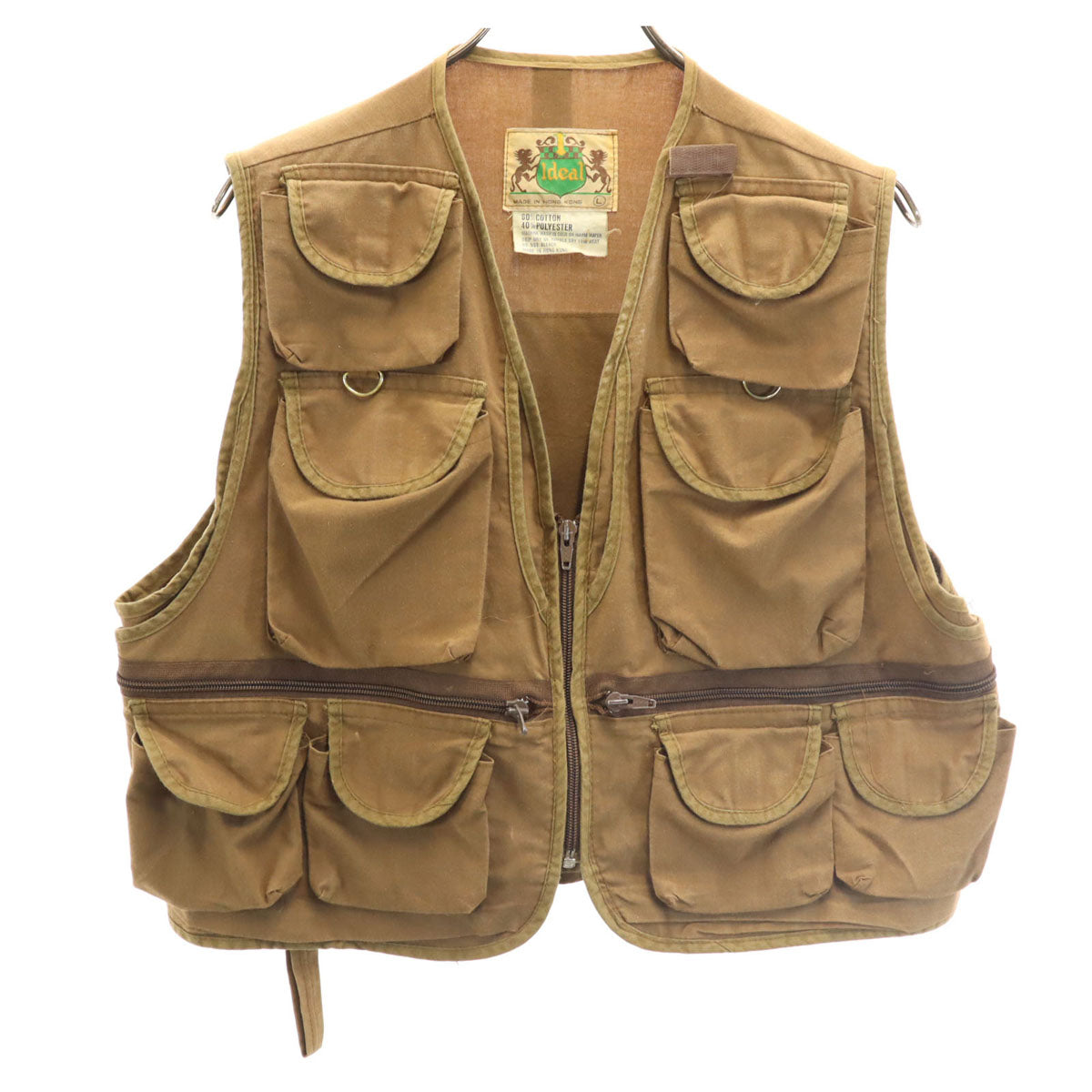 VINTAGE ヴィンテージ 80s ベスト L ベージュ系 メンズ