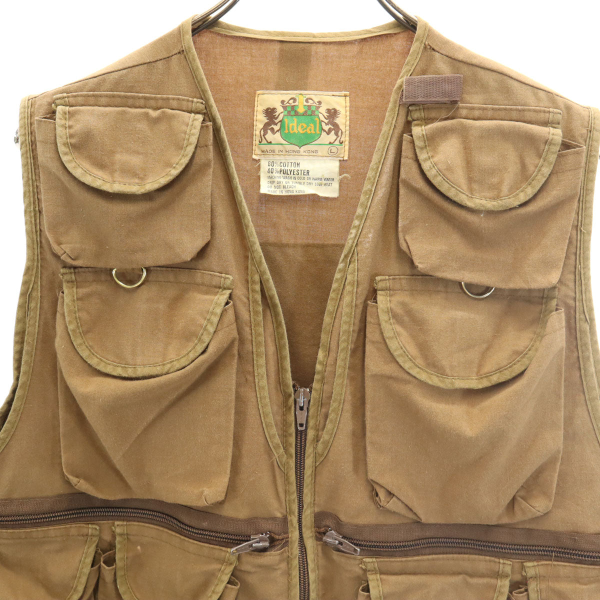 VINTAGE ヴィンテージ 80s ベスト L ベージュ系 メンズ