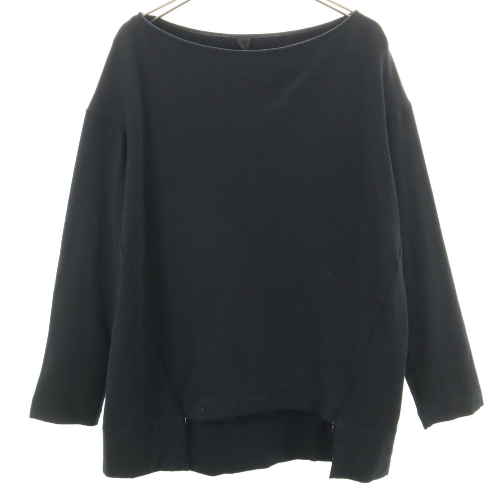 LIVIANA CONTI リビアナコンティ イタリア製 長袖 カットソー 40 ブラック 裏起毛 レディース