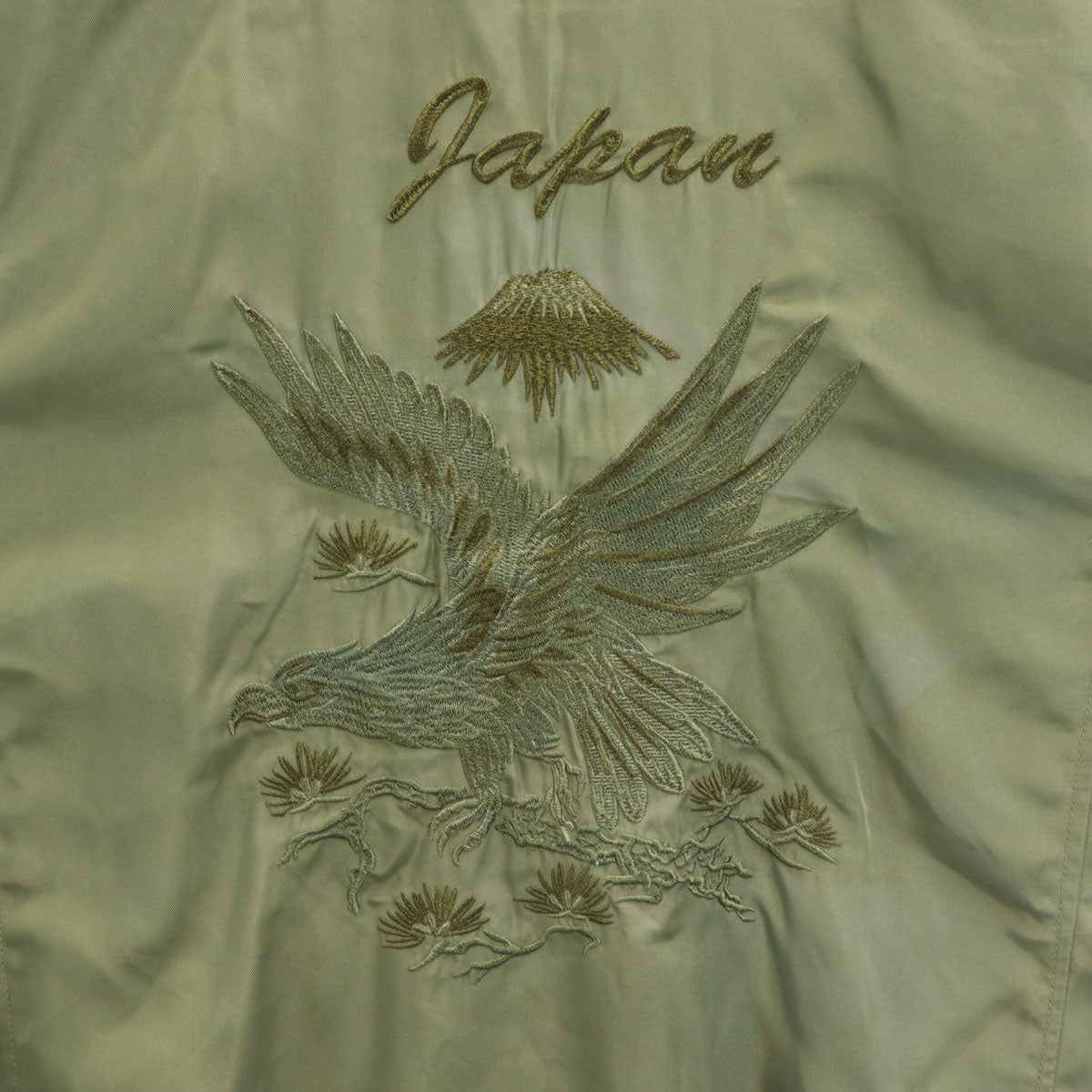 BAYCANT ベイカント イーグル刺繍 フライト スカジャン M カーキ 和柄 富士山 メンズ