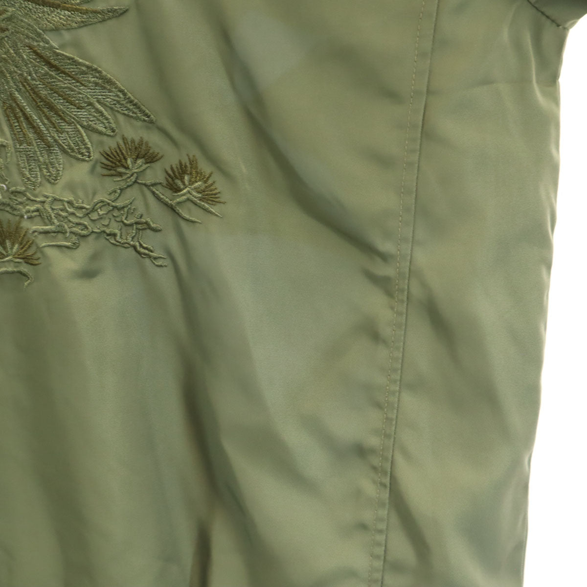 BAYCANT ベイカント イーグル刺繍 フライト スカジャン M カーキ 和柄 富士山 メンズ