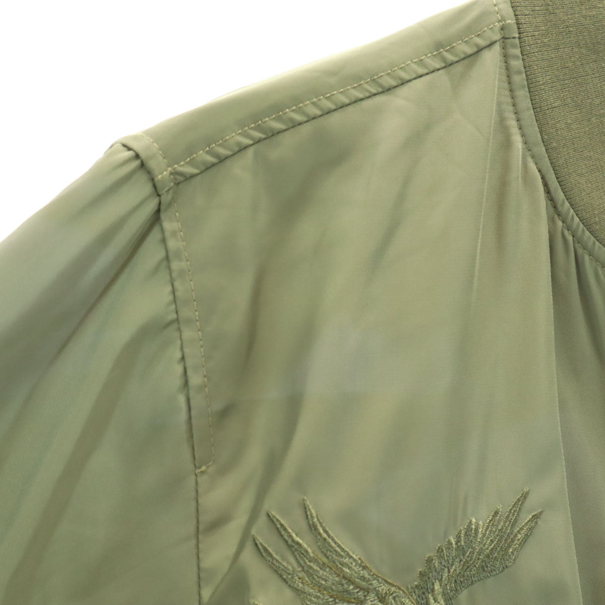 BAYCANT ベイカント イーグル刺繍 フライト スカジャン M カーキ 和柄 富士山 メンズ