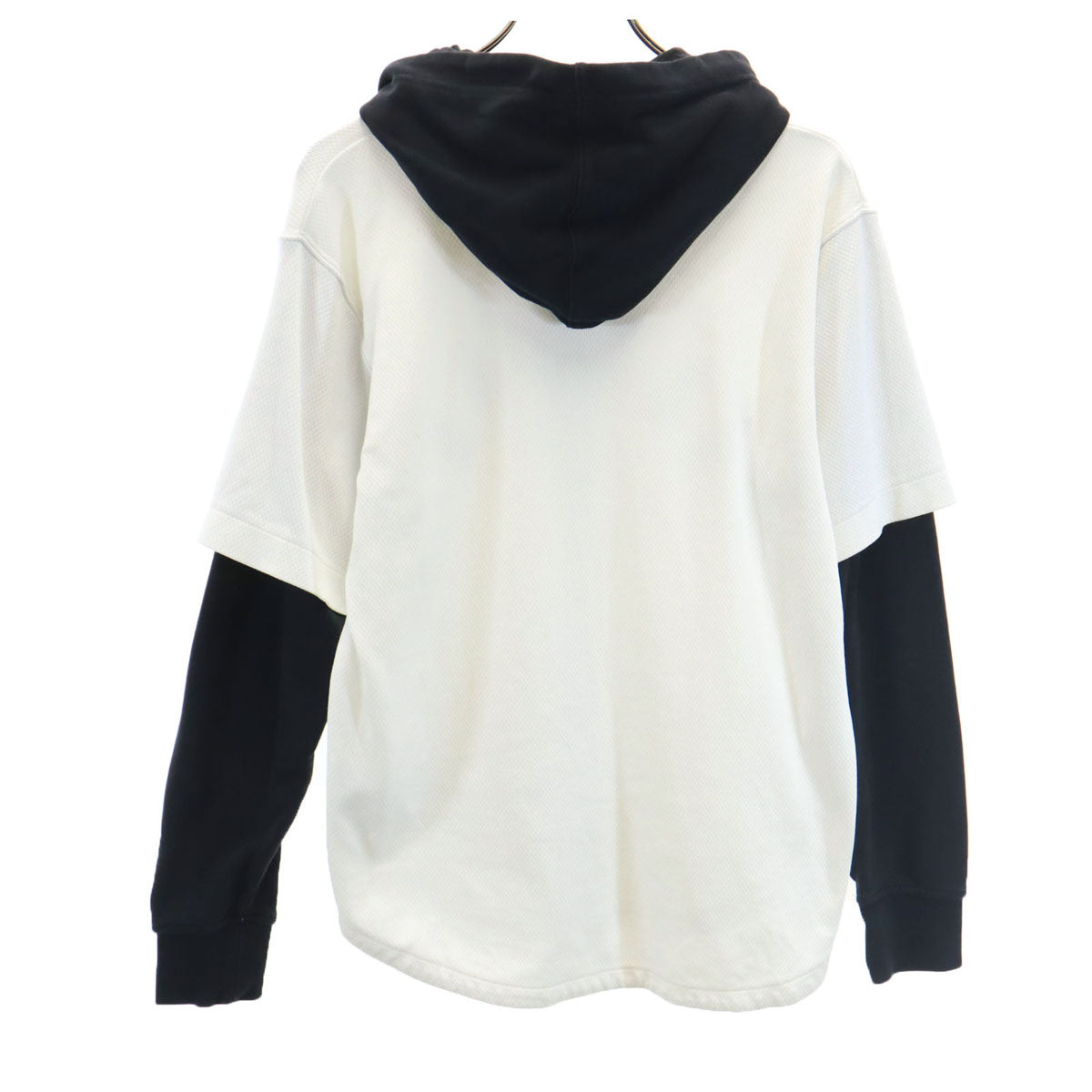 AIR JORDAN エアジョーダン 長袖 レイヤード ベースボール パーカー S ホワイト NIKE ナイキ メンズ