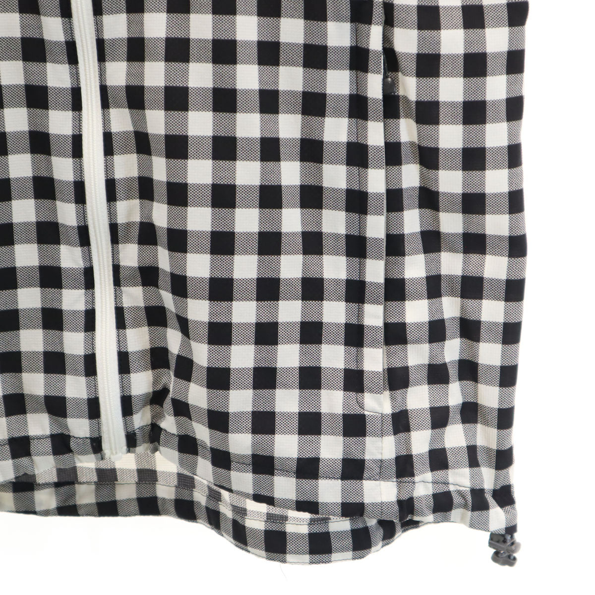 THE NORTH FACE ノースフェイス ギンガムチェック 長袖 スワローテイル ジップパーカー M ホワイト フーディー アウトドア NPW11016 レディース