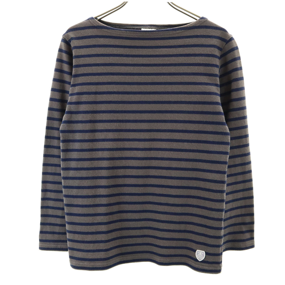 ORCIVAL オーシバル 日本製 ボーダー柄 長袖 ボートネック バスクシャツ 1 グレー系 レディース