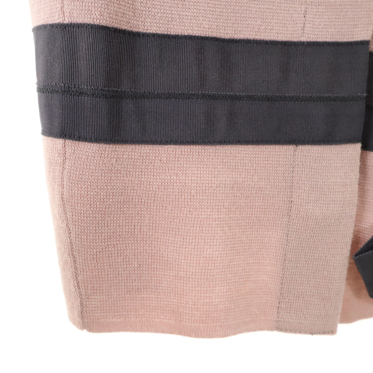 LANVIN en Bleu ランバンオンブルー ウールブレンド 長袖 ニットカーディガン 38 くすみピンク レディース