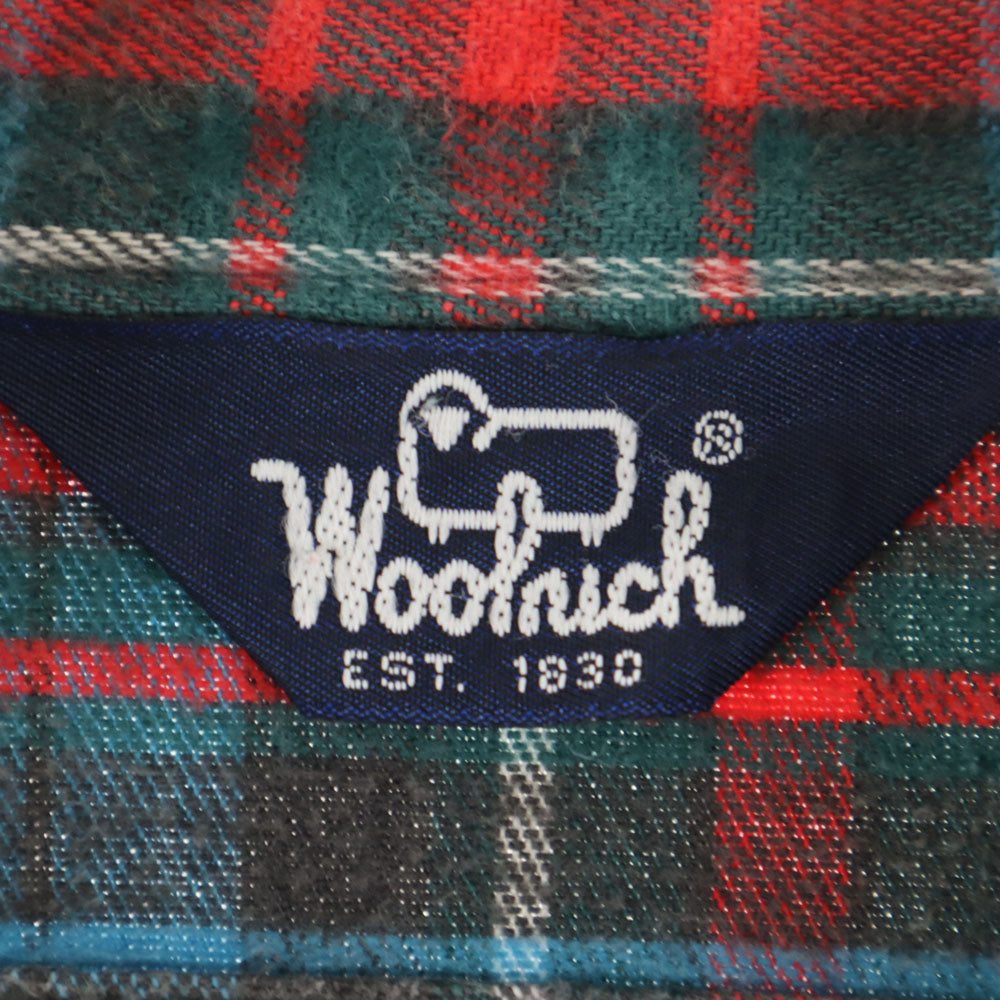 WOOLRICH ウールリッチ 80s 紺タグ ヴィンテージ チェック柄 長袖 ネルシャツ 水色 他 メンズ