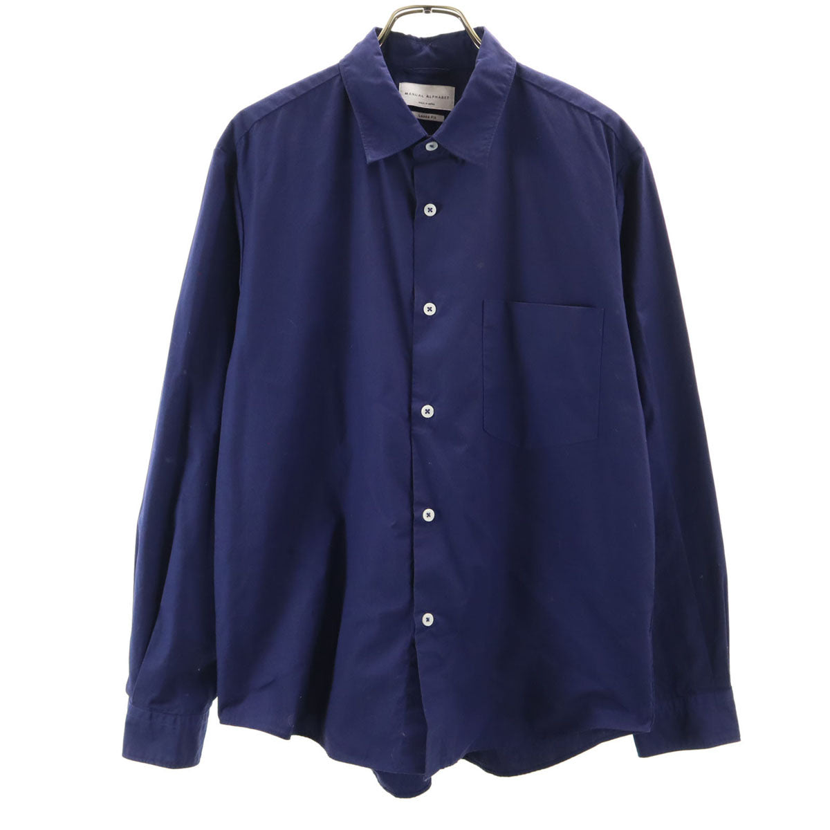 MANUAL ALPHABET マニュアルアルファベット 日本製 長袖 シャツ 0 ブルー系 メンズ
