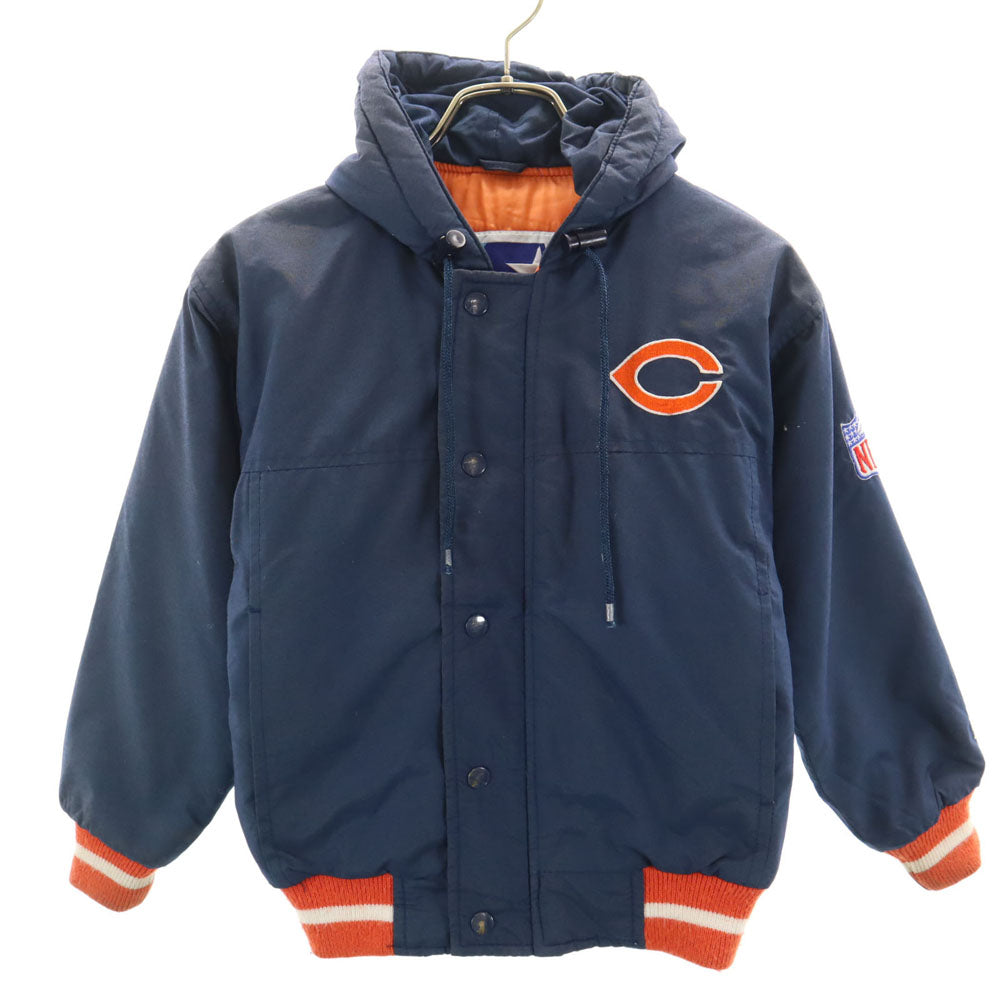 スターター 90s オールド NFL シカゴ・ベアーズ 中綿ジャケット S ネイビー STARTER Chicago Bears キッズ