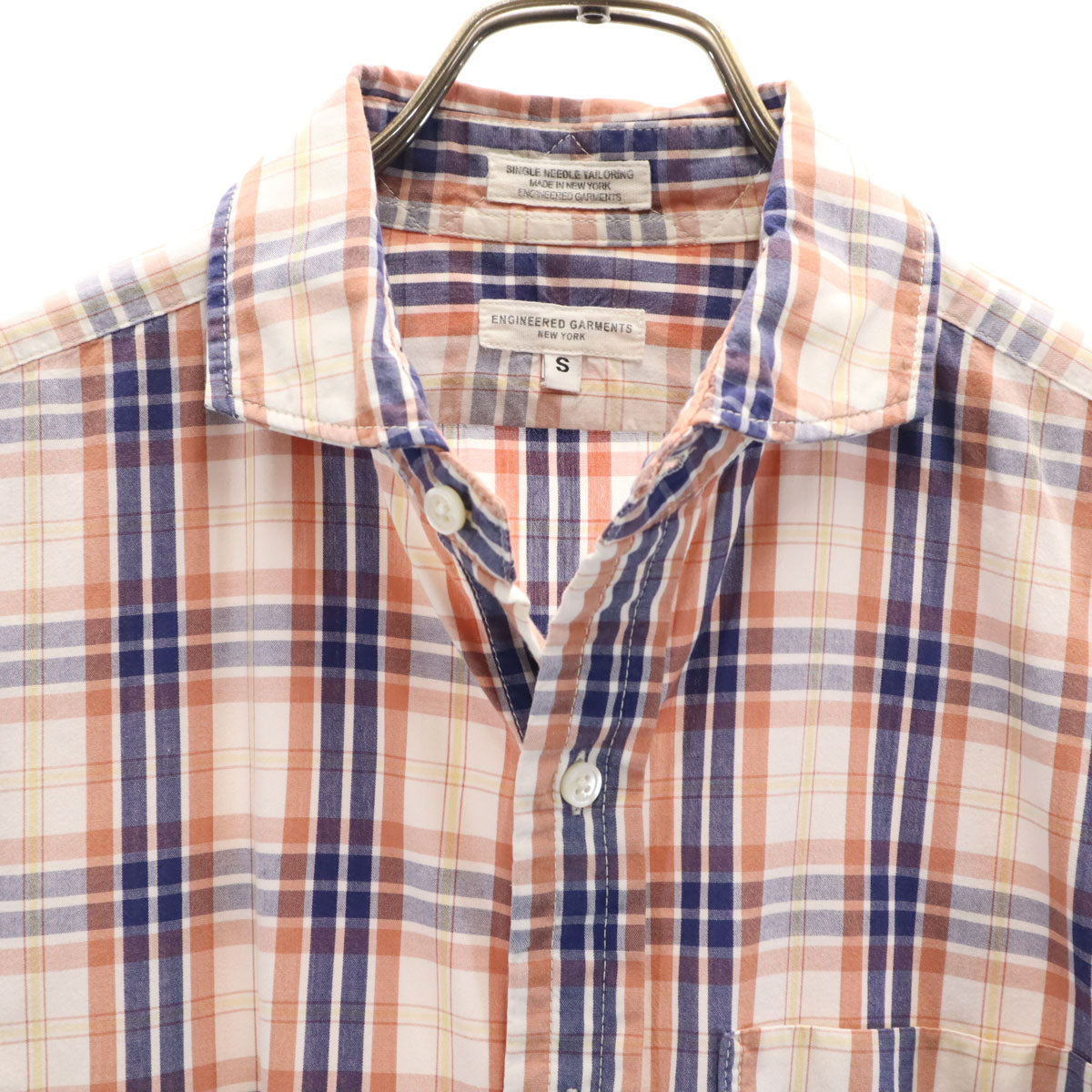 ENGINEERED GARMENTS エンジニアドガーメンツ USA製 長袖 コットンシャツ S ブルー系 メンズ